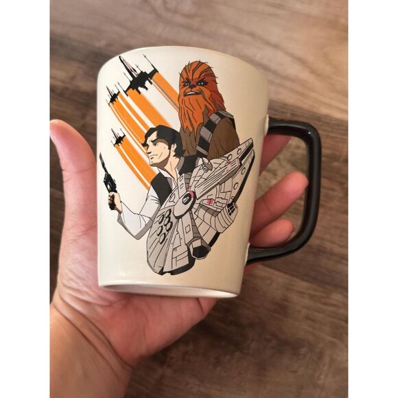 Original Disney Parks Star Wars Han Solo and Chewbacca Coffee Mug New. 16 Oz - Picture 3 of 7